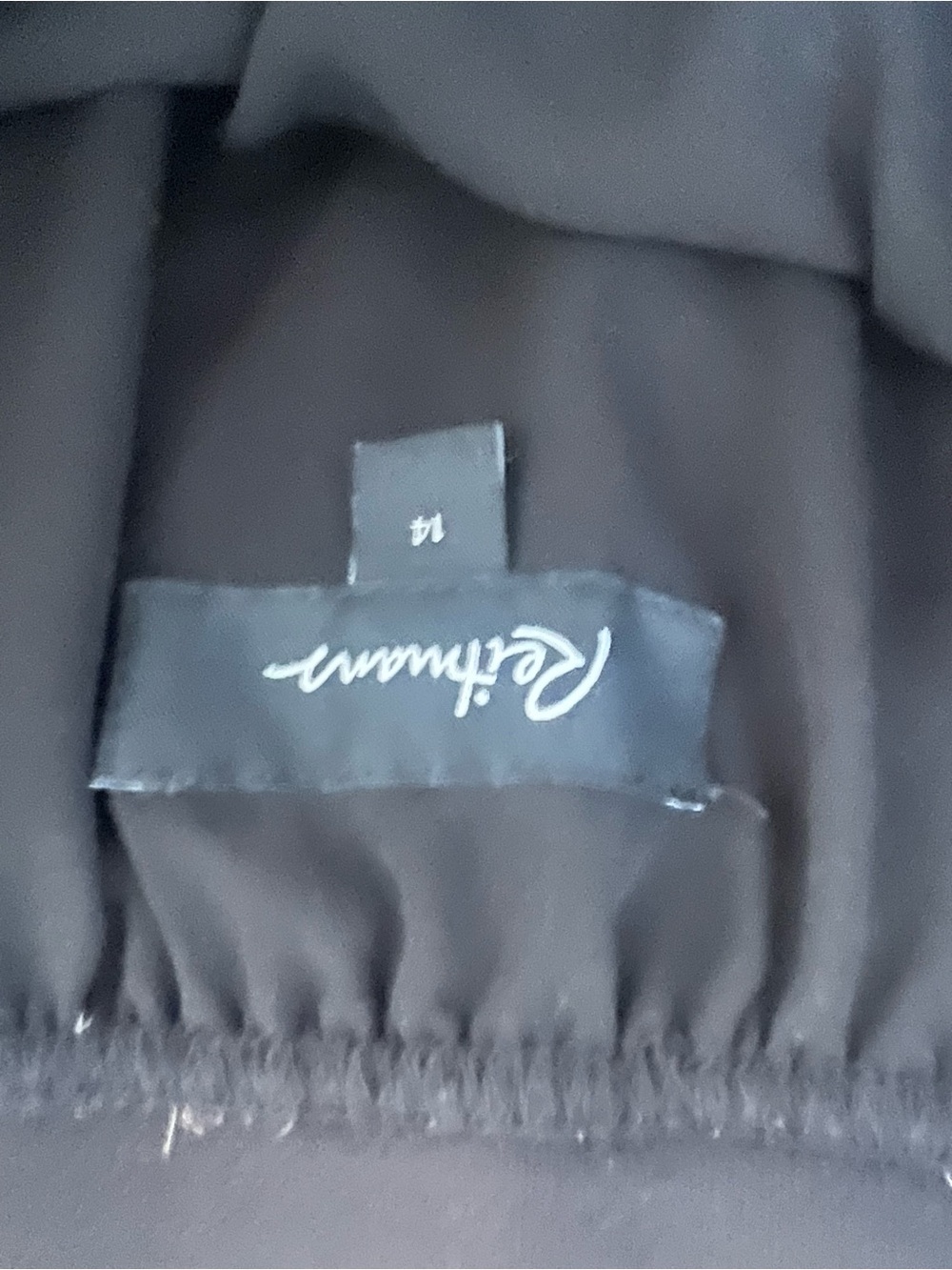 Reitmans Black Midi Skirt with Pink Floral Print - Picture 3 of 3